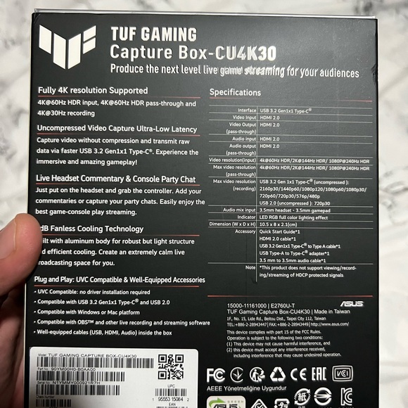 Asus Tuf Gaming Capture Card CU4K30 - Picture 4 of 4